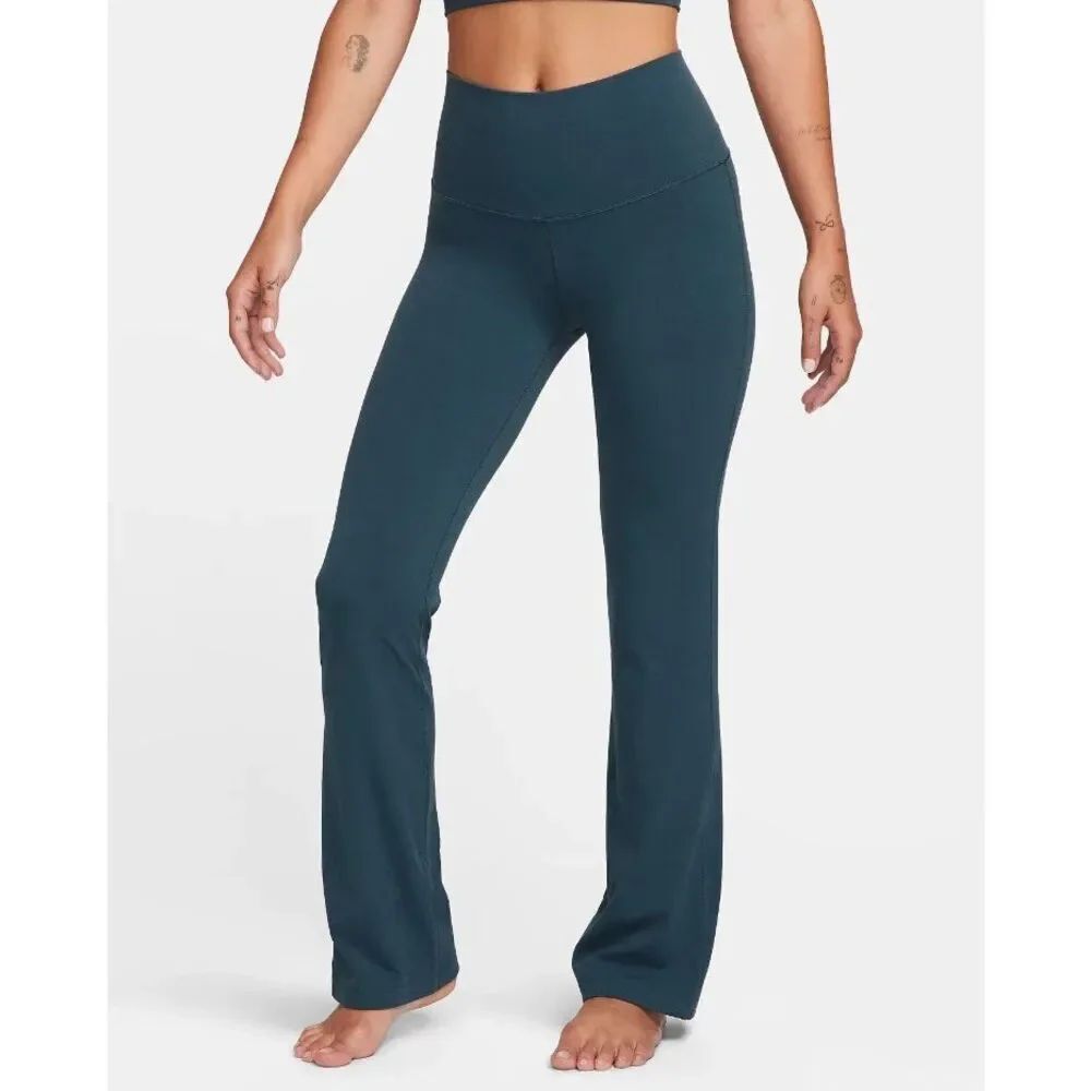 Nike Yoga Dri-FIT Luxe Teal Bootcut Leggings Sz Large Activewear #785